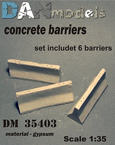 CONCRETE BARRIERS / SET CHECKPOINT. MATERIAL â€” GYPSUM 1/72 DAN MODELS 35403