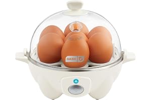 Dash Rapid Egg Cooker, 7 Hard Boiled Eggs, Cream | Electric Egg Poacher, Boiler, Steamer & Omelette Maker Machine, Soft or Po