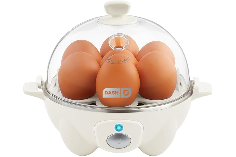 Dash Rapid Egg Cooker, 7 Hard Boiled Eggs, Cream | Electric Egg Poacher, Boiler, Steamer & Omelette Maker Machine, Soft or Po Book
