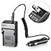Neewer Camera Battery Charger (AC Wall Plug + Car Adapter) for Sony NP-FT1 / NP-FR1 / NP-BD1 / NP-FD1 Batteries Compatible with CyberShot DSC-M2 DSC-M1 DSC-G3 DSC-L1 DSC-L1B DSC-L1-LJ DSC-L1R