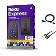 Roku Express (New) HD Streaming Device, with High-Speed HDMI Cable and Simple Remote (no TV Controls), Guided Setup, and Fast Wi-Fi, with MTC HDMI Cable and USB Extension Cord