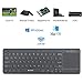 eSynic ESY004 2.4G Wireless Touch Keyboard USB Touchpad Media with Built-in Large Size Trackpad Mouse, Black