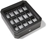 WOLF 4585029 Windsor 15 Piece Watch Box, Black