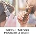 Beard Comb for Men Pocket Folding Combs for Mustache & Hair Travel Natural Wooden Comb with Real Man Engraving - Perfect for Use w/Beard Balm Oil (Half Skull)