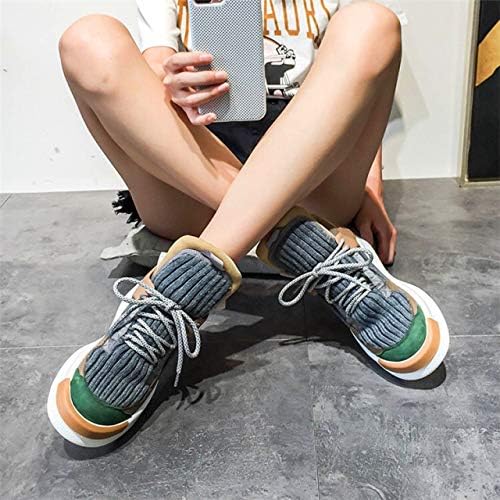 Amazon スニーカー 裏ボア レディース ボア ふわふわ もこもこ レースアップ ハイカット スニーカー 暖かい スニーカー 冬 雪 保温 撥水 滑り止め 36 グレー スニーカー