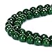 BRCbeads Gorgeous Natural Emerald Jade Gemstone Faceted Round Loose Beads 8mm Approxi 15.5 inch 45pcs 1 Strand per Bag for Jewelry Making