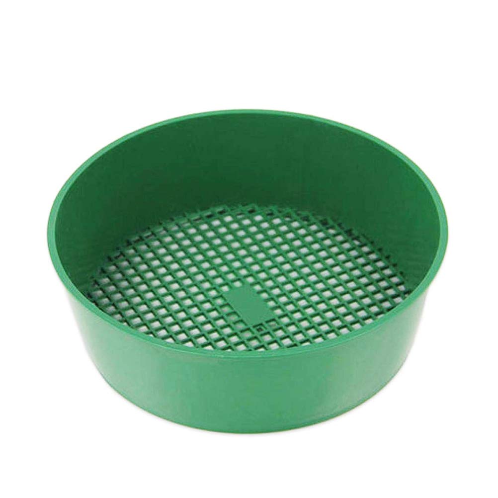 Calayu Plastic Garden Sieve, Earth Sieve Handheld Stone Sand Sieve Mesh Gardening Tool