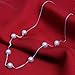 HXZZ Fine Jewelry Women Gifts 925 Sterling Silver Freshwater Cultured White Pearl Chain Gypsophila Pearl Necklace