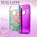 iPhone 6 Plus Case 5.5 Inch,iPhone 6s plus Case,AnnBay High Impact Hard Hybrid Dual Layer Heavy Duty Case Armor Cover Case with Totem Flower Pattern for iPhone 6 plus/6s plus(Purple)