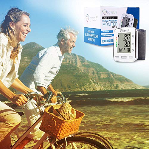 Lightstuff Easy Digital Blood Pressure Monitor: FDA-Approved, Portable Wrist-Cuff for Dependable, Painless BP Monitoring at Home
