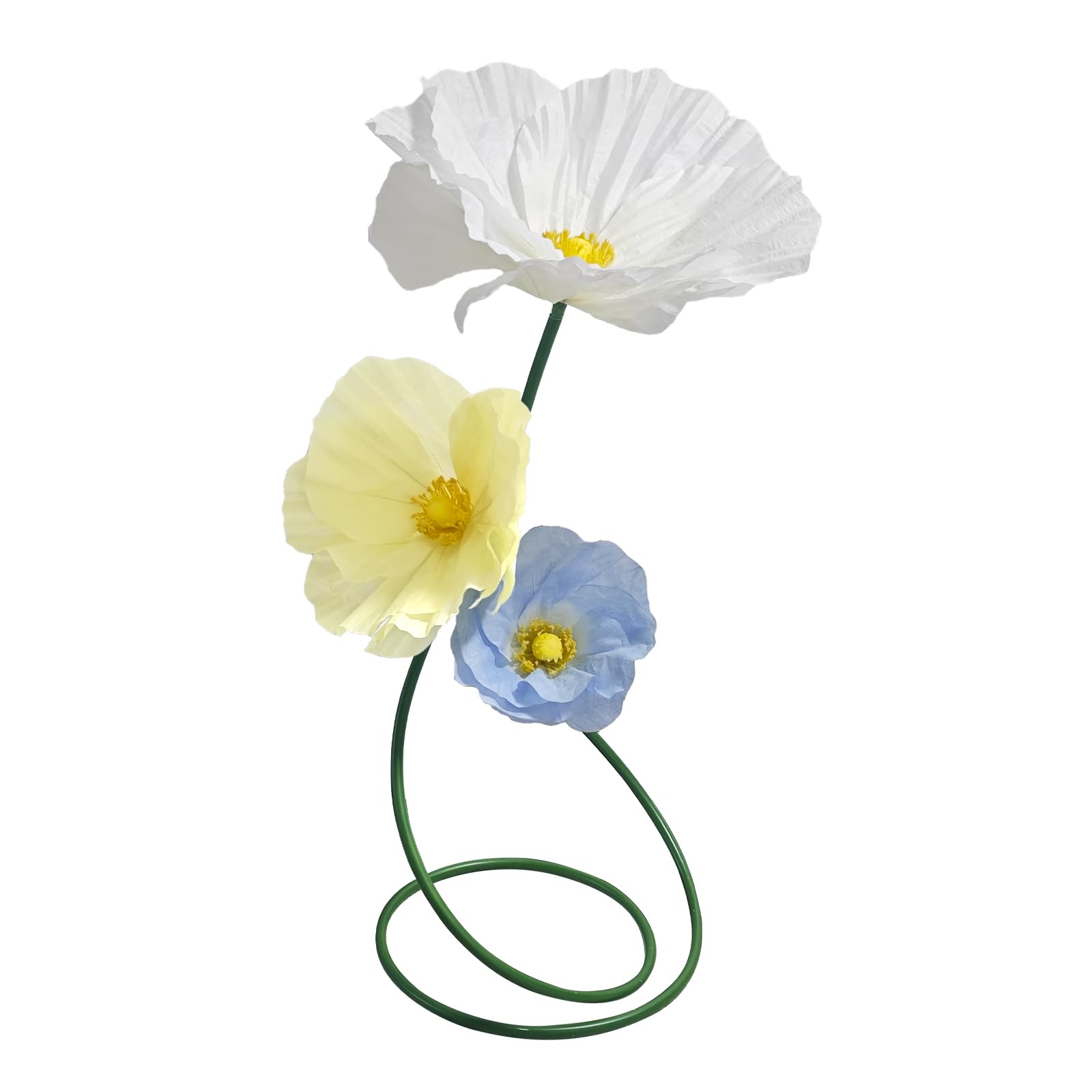 Photo 1 of ASDFG Wedding Decorations for Reception, Artificial Giant Flowers for Decoration, Party Banquet Decor,Home Decor,Photographic Props,Shop Window Display 3 Pack (Yellow Blue White)