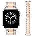 AWStech New 42mm Stainless Steel Replacement Smart Watch Band Wrist Strap Bracelet with Butterfly Buckle Clasp for Apple Watch All Models Rose Gold Silver