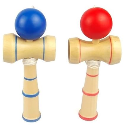 Casey Hot Selling High Quality Wooden Skill Ball Traditional Sword Ball Highly Skilled Puzzle Toys Challenge Games Random Beauty(None Color Random)