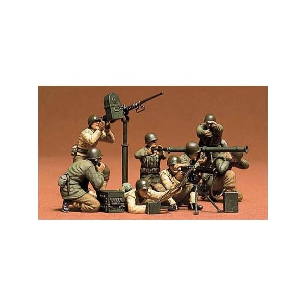 TAMIYA 35086 - 1:35 Figuren-Set US MG/Mörser Trupp(8), Modellbau, Plastik Bausatz, Basteln, Hobby, Kleben…