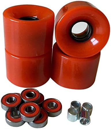 LMAI A Set of 4 Pro Skateboard Wheels 60mm 83A Black +ABEC 9+ Spacers