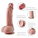 SINLOLI Double Layered Silicone Dildo with Suction Cup, 9 Inch, 16.75 Ounce