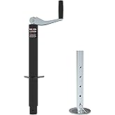 TOWKING 2000 lbs A Frame Trailer Jack with Drop Leg, 15" Lift Tongue Jack | for RV, Trailer and More, Black