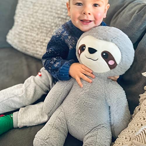 LoveHugs Weighted Stuffed Animals for Anxiety - 3.5lb Weighted Sloth Stuffed Animal - Toddler Sleep Aid & Stress Toy - Weighted Plushies, Waited Stuffed Animal