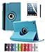 ShopNY Case - Apple iPad Mini Case - 360 Degree Rotating Stand Case Cover with Auto Sleep/Wake Feature for iPad Mini (10 Colors) (Light Blue)