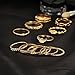 12 Pcs Women Golden Retro Knuckle Ring Set Alloy Knot Carved Joint Knuckle Nail Midi Ring Set Boho Ring Set