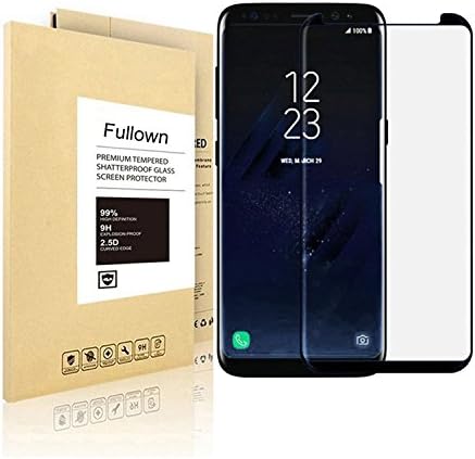 Galaxy S8 plus Screen Protector,Fullown 3D Full Curved Edge [Black][1-Pack] ,HD Clear,Anti-Scratch,Anti-Bubble Glass Screen Protector for Samsung Galaxy S8+