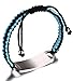 JF.JEWELRY Medical ID Alert Bracelets for Kids with Two-Tone Nylon Rope Braided Band Adjustable,Custom engraving