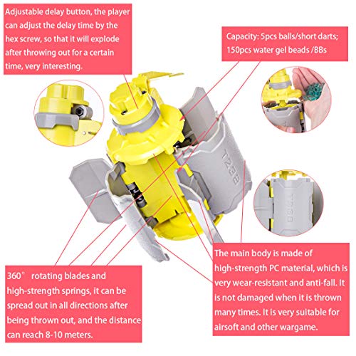 FenglinTech Grenade for Nerf, Large Capacity Foam Bullet Ball Hand Grenade for CS Nerf Battle Game - V2