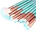 TrimakeShop 10PCS Mermaid Make Up Brushes Set Foundation Powder Cream Eyebrow Eyeliner Blush Cosmetic Concealer Brush