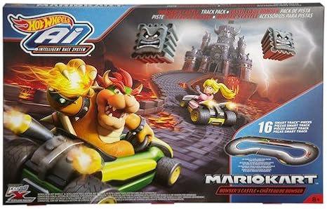 hot wheels ai mario kart bowser's castle track kit