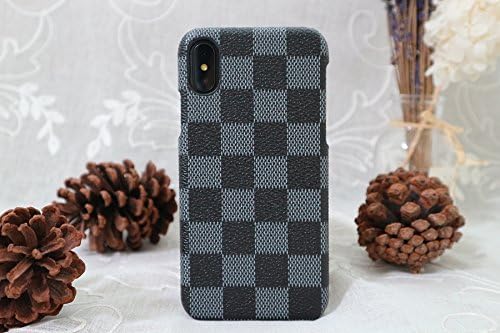 HeIL iPhoneX/XS TPU (Fast US Deliver Guarantee Fulfilled by Amazon) Elegant Luxury PU Leather Checker Pattern Classic Style Cover Case for Apple iPhone X iPhone Xs (Grey)
