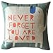 CoolDream Animal Style Lovely Cartoon Green Beige Elephant Pass Love Letters Sofa Simple Home Decor Design Throw Pillow Case Decor Cushion Covers Square 18*18 Inch Beige Cotton Blend Linen
