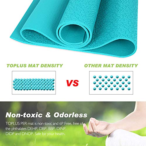image for TOPLUS Yoga Mat - Non Slip Eco Friendly Exercise & Fitness Mat with Ca