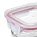 Komax Oven Safe Square Glass Food Storage Containers – Microwave & Freezer Safe - Airtight with Snap Locking Lids - 3 Piece Set - BPA FREE (27 oz)