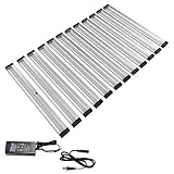 [New] EShine 12 Panels LED Dimmable Under Cabinet Lighting Kit! Hand Wave Activated - Touchless Dimming Control - Bright, Strong and Stable - Easy to Install - Deluxe Kit, Warm White (3000K)