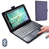 Nvidia Shield Tablet keyboard case, COOPER TOUCHPAD EXECUTIVE 2-in-1 Wireless Bluetooth Keyboard Mouse Leather Travel Cases Cover Holder Folio Portfolio + Stand Nvidia Shield Tablet (Blue)