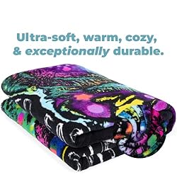 Dawhud Direct Colorful Dog Fleece Blanket for
