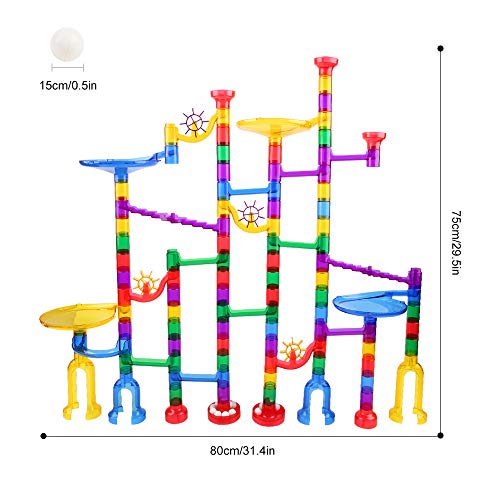 image for Beebeerun 122 Pcs Marble Run Set Toys for 3 4 5 6 7 8 Year Old Boys Gi