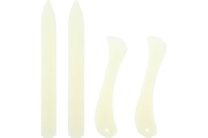 MABOR Ymapinc 4 pcs Bone Folders, Crease Makers Plastic Paper Folding Tool Creaser Bookbinding Tools for Making Paper Crafts Quilting Leathercraft Bookbinding