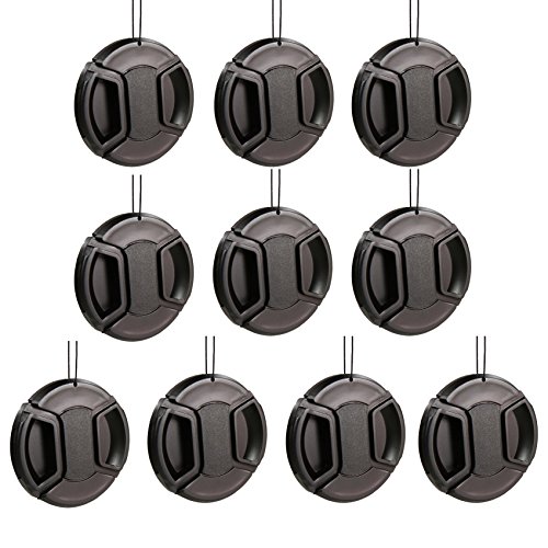 CamDesign 10PC 58MM Snap-On Front Lens Cap/Cover for Canon, Nikon, Sony, Pentax, Samsung, Panasonic, Fujifilm, Olympus all DSLR lenses