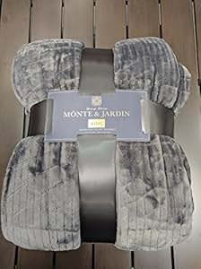 Amazon.com: Monte & Jardin Queen Gray Jacquard Velvet ...