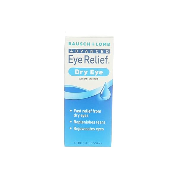 BAUSCH & LOMB ADVANCED EYE RELIEF DRY EYE LUBRICANT EYE DROPS 1OZ ( PACKS OF 3)