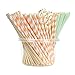 Juvale Paper Straws, Party Supplies (4 Colors, 160 Pack)