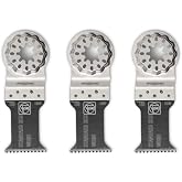 Fein E-Cut Standard Saw Blade - 1-3/8" Width and 2" Length | Precision Cutting For All Wood Materials, Drywall and Plastics, StarLock Mount, 3-Pack - 63502133270