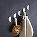 [8 Pack] Self Adhesive Hook, Cozime Bathroom 3M Self Adhesive Hook Bathroom 3M Self Adhesive Hook for Towel and Robe, Brushed Stainless Steel, No Drilling Holes, Brushed Stainless Steel, Heavy Duty
