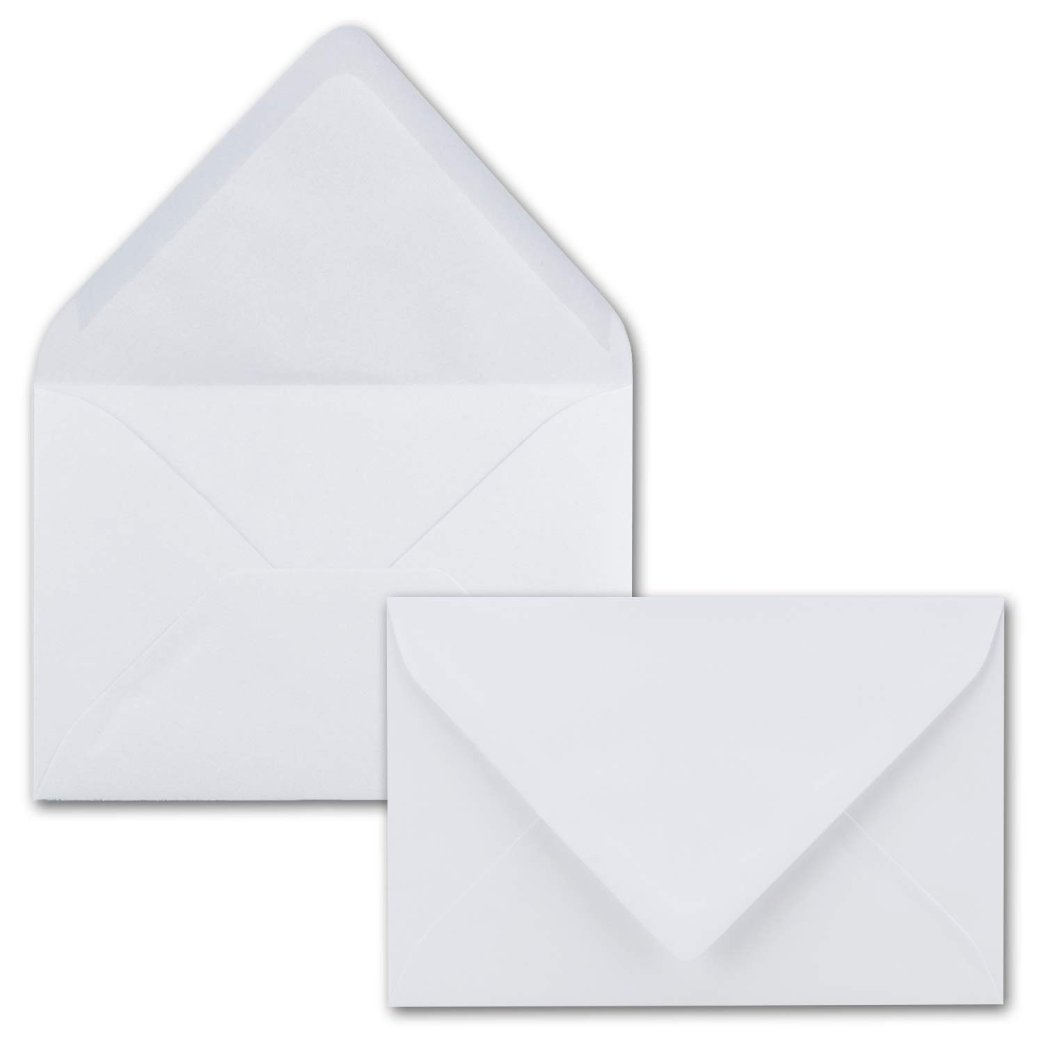 NEUSER PAPIER 25x envelopes 12 x 18 cm - approx. DIN B6 with wet glue, white, sturdy 100 grams per m², envelopes for greeting cards and invitations