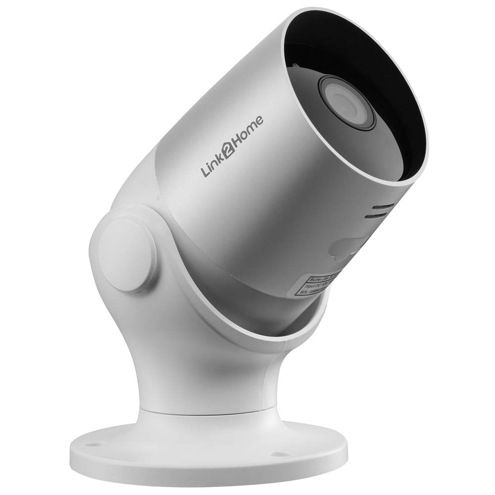 Link2Home WiFi Outdoor Weatherproof Camera – For Home Security, Surveillance, CCTV, No Hub Required (Silver)