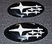 GetUrGear Front & Rear Glossy Badge Emblem for 2011-Up Compatible with Subaru Impreza Models (White)