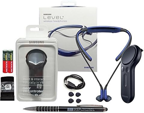 (Combo Pack) Samsung Gear VR Wireless Controller + 3A Battery with Samsung Level U Wireless Bluetooth with MKK Stylus Pen (US Retail Packing Kit)