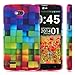 kwmobile TPU SILICONE CASE for LG L80 Design rainbow cubes multicolor green blue - Stylish designer case made of premium soft TPU