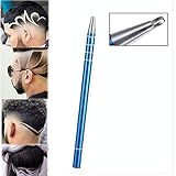 Hair Styling Tools Hair Cutting Stick for Hair Design/Hair Tattoo with 10 Accessories and 1 Tweezers (blue)